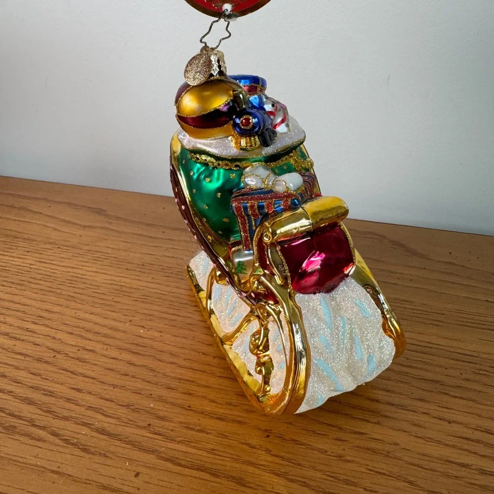 Christopher Radko - Ruby Sleighride #1017909 Red Sleigh Stacked With Presents‎